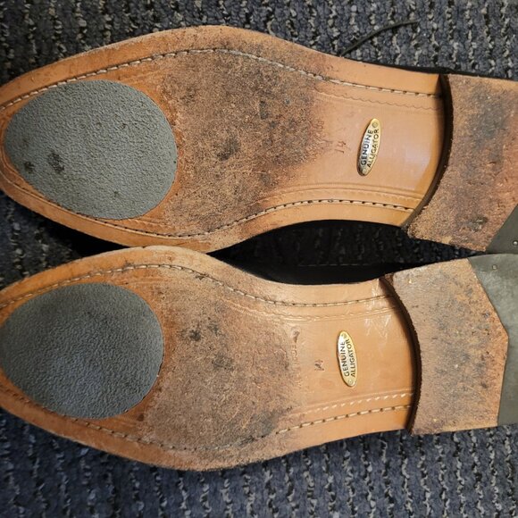 Belvedere Men’s Alligator & Leather Dress Shoes – Size 14